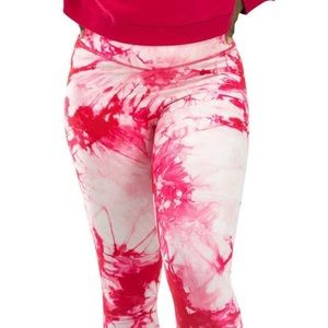 BALANCE ATHLETICA pink hibiscus leggings